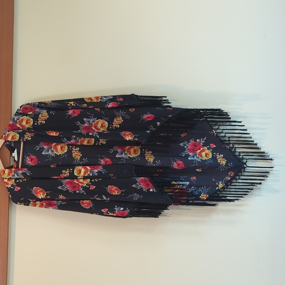 Black Floral Coverup